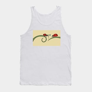 Ladybug Lovers Share a Flower Tank Top